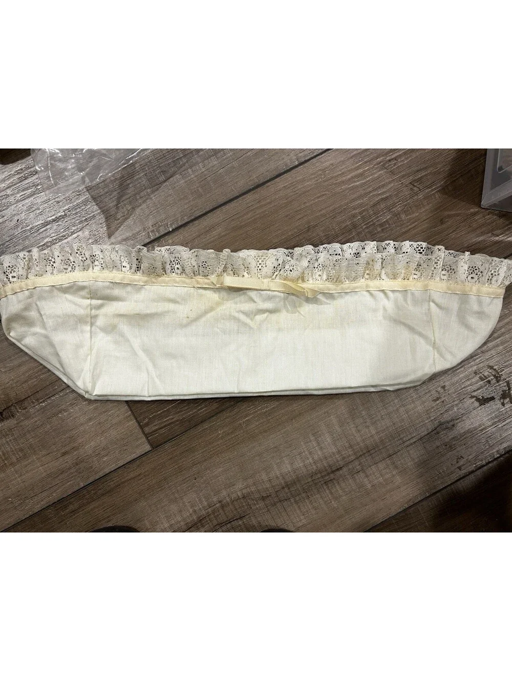 Longaberger Bread Basket Liner Muslin & Lace Fabric